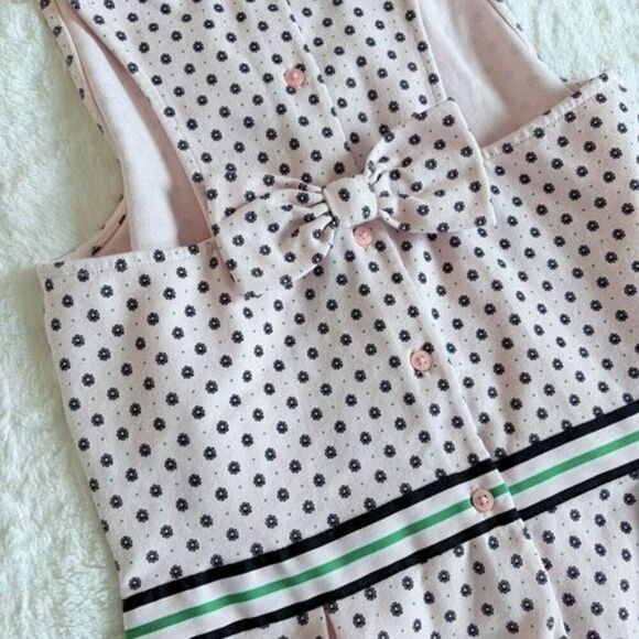 Janie and Jack Pink Girls Romper Size 12 - Picture 1 of 8